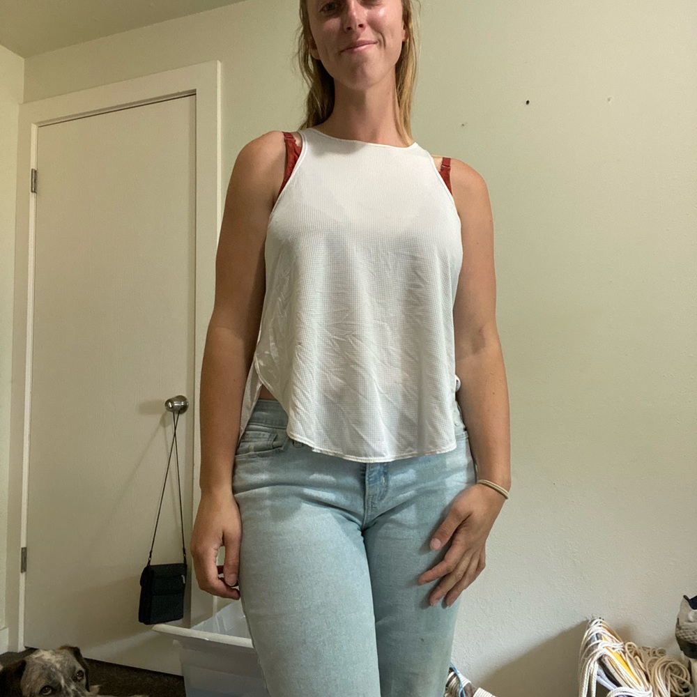 White fabletics tank